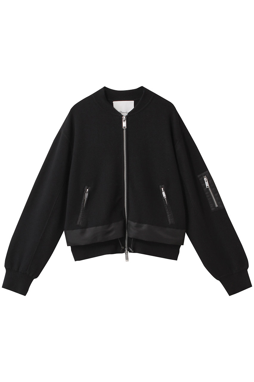 3.1 Phillip Lim ダブル レイヤード ボンバー ジャケット (ブラック, S) 3.1 フィリップ リム ELLE SHOP 3.1 Phillip Lim ダブル レイヤード ボンバー ジャケット (ブラック, S) 3.1 フィリップ リム ELLE SHOP