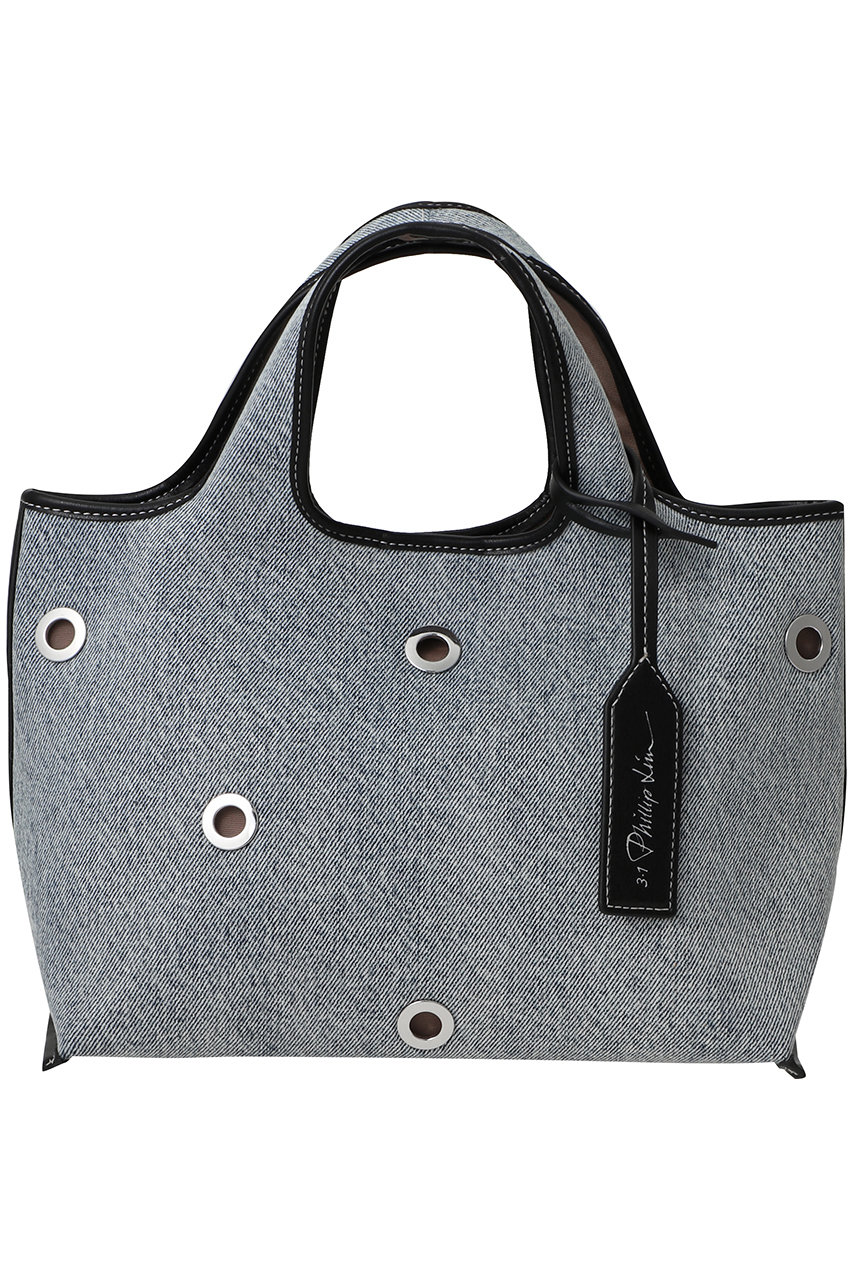 3.1 Phillip Lim DENIM MINI MARKET WITH GROMMETS トートバッグ (ウォッシュインディゴ, F) 3.1 フィリップ リム ELLE SHOP 3.1 Phillip Lim DENIM MINI MARKET WITH GROMMETS トートバッグ (ウォッシュインディゴ, F) 3.1 フィリップ リム ELLE SHOP