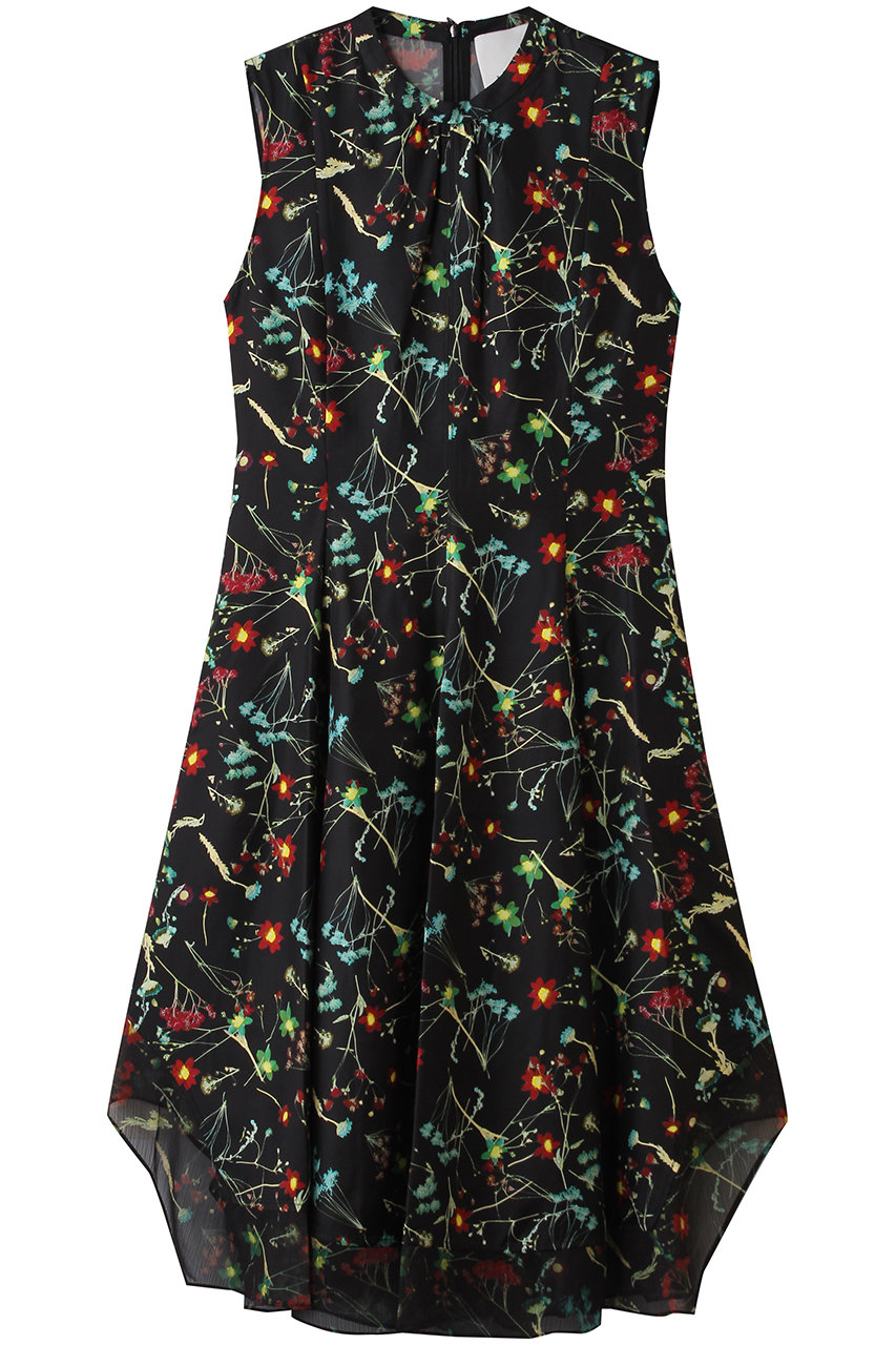 3.1 Phillip Lim BLISS FLORAL スリーブレス シフォンヘム ドレス (ブラックマルチ, 4) 3.1 フィリップ リム ELLE SHOP 3.1 Phillip Lim BLISS FLORAL スリーブレス シフォンヘム ドレス (ブラックマルチ, 4) 3.1 フィリップ リム ELLE SHOP