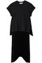 ショートスリーブ Tシャツ コンボドレス with プリーツスカート 3.1 フィリップ リム/3.1 Phillip Lim ブラック