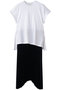 ショートスリーブ Tシャツ コンボドレス with プリーツスカート 3.1 フィリップ リム/3.1 Phillip Lim ホワイト/ミッドナイト