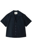BROIDERIE ANGLAISE パッチワーク キャンプ シャツ