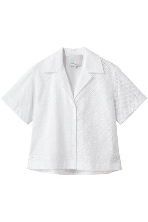 3.1 フィリップ リム/3.1 Phillip LimのBROIDERIE ANGLAISE パッチワーク キャンプ シャツ(110400/110402)