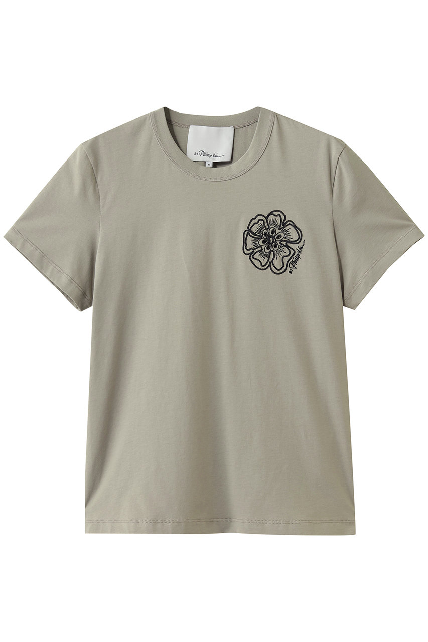 3.1 フィリップ リム/3.1 Phillip Limのフラワー エンブロイダード Tシャツ(セージ/S261-10386PJB)