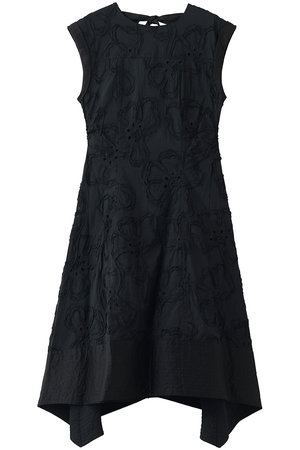3.1 フィリップ リム/3.1 Phillip Limの3Dフラワー刺しゅう ベルテッド ミディドレス with ハンカチーフヘム