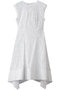 3Dフラワー刺しゅう ベルテッド ミディドレス with ハンカチーフヘム 3.1 フィリップ リム/3.1 Phillip Lim ホワイト