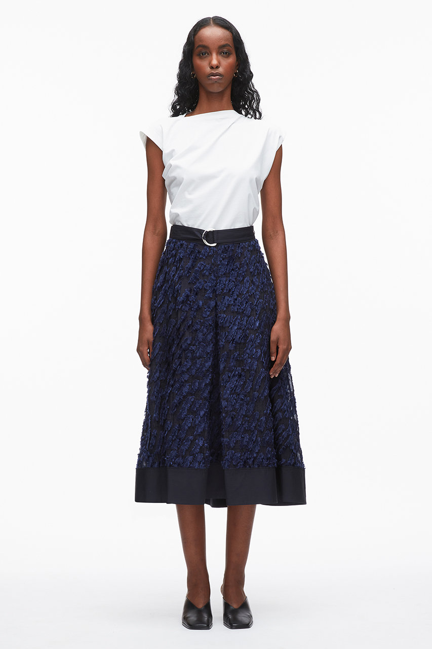 3.1 PHILLIP LIM ビニールレーススカート 3.1 Phillip Lim(3.1 フィリップ リム)｜TEXTURE ORGANZA ベルテッド