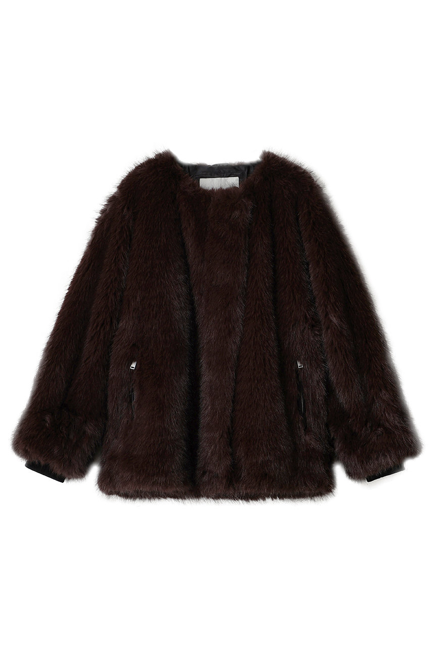 3.1 Phillip Lim FAUX FUR ブルゾンジャケット (エスプレッソ, XS) 3.1 フィリップ リム ELLE SHOP