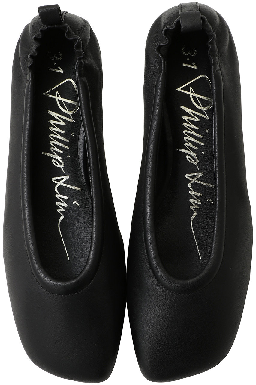 3.1 フィリップ リム/3.1 Phillip Limのストレッチバック バレフラットシューズ(ブラック/SE24T901MTNW)