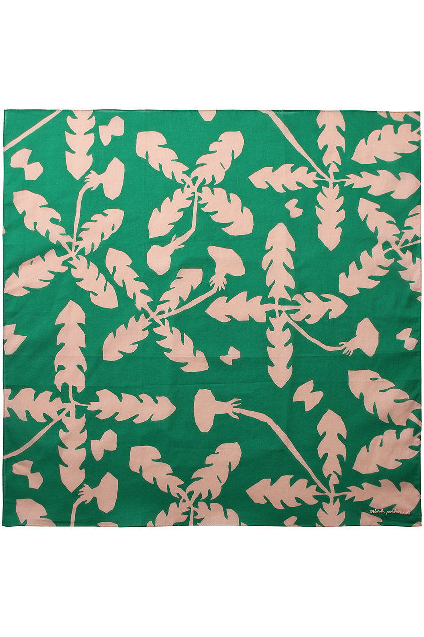＜ELLE SHOP＞ mina perhonen soffione ハンカチ(約50×50) (グリーン F) ミナ ペルホネン ELLE SHOP画像