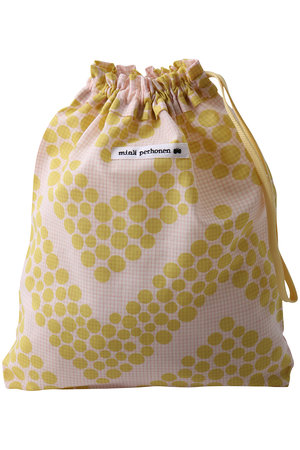 ✩専用✩ミナペルホネン　ポケット巾着バッグ　シンフォニー　ライトグレー ✩専用✩ミナペルホネン ポケット巾着バッグ シンフォニー