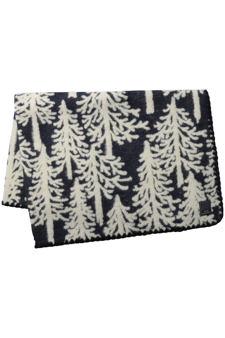 ミナ ペルホネン/mina perhonenのmetsa ブランケット extra small 約72.5×105cm(ネイビー/ADA7683)