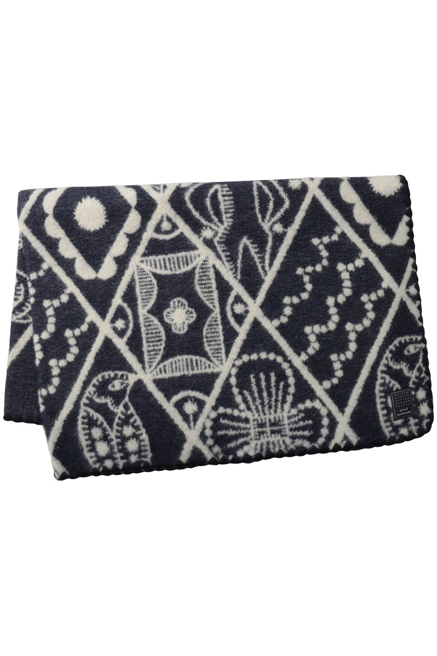 ミナ ペルホネン/mina perhonenのsymphony ブランケット extra small 約72.5×105cm(ネイビー/ACA7597)