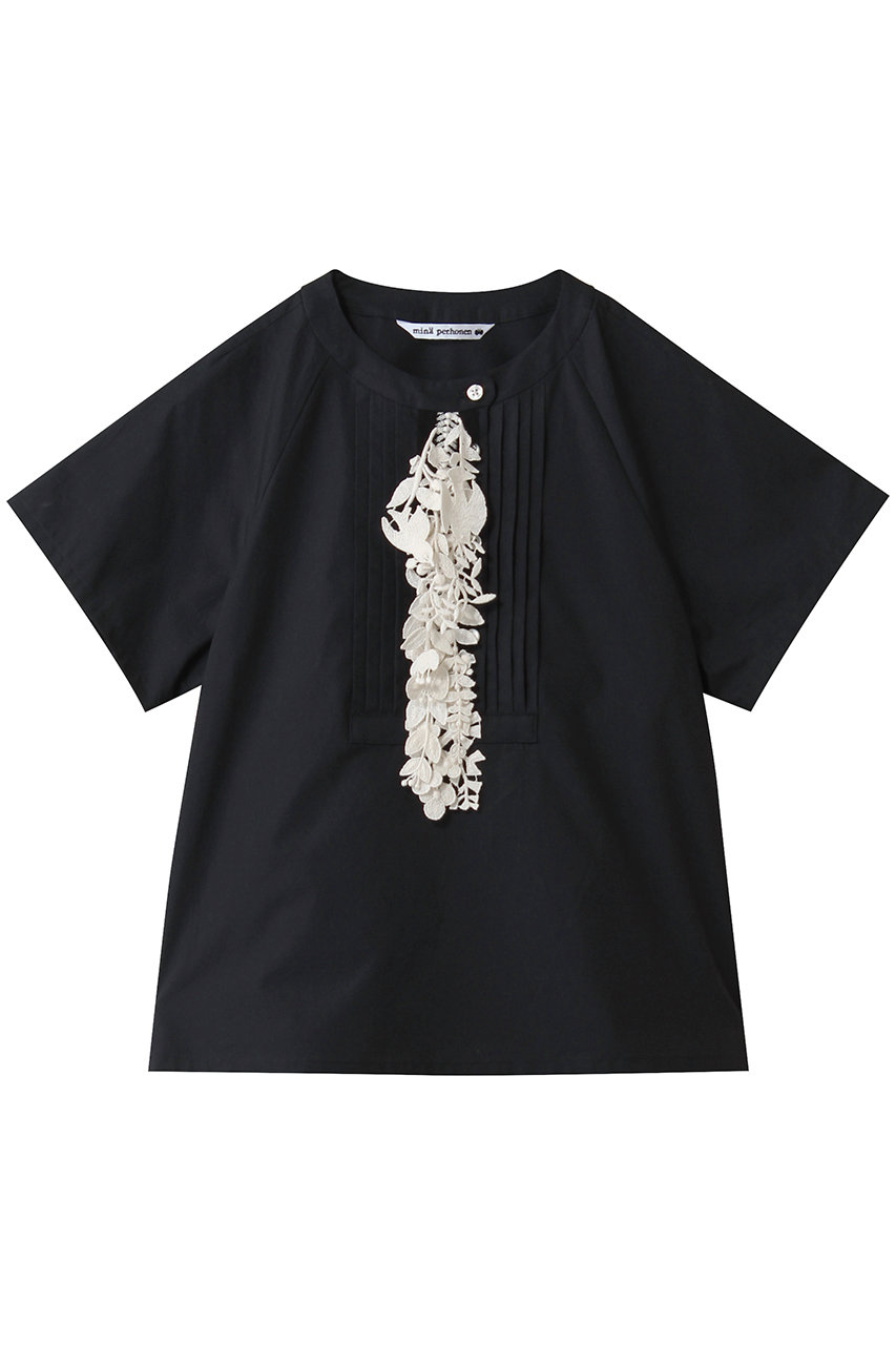 ミナ ペルホネン/mina perhonenの【KIDS】forest parade ブラウス(ネイビー/AES1180PD)