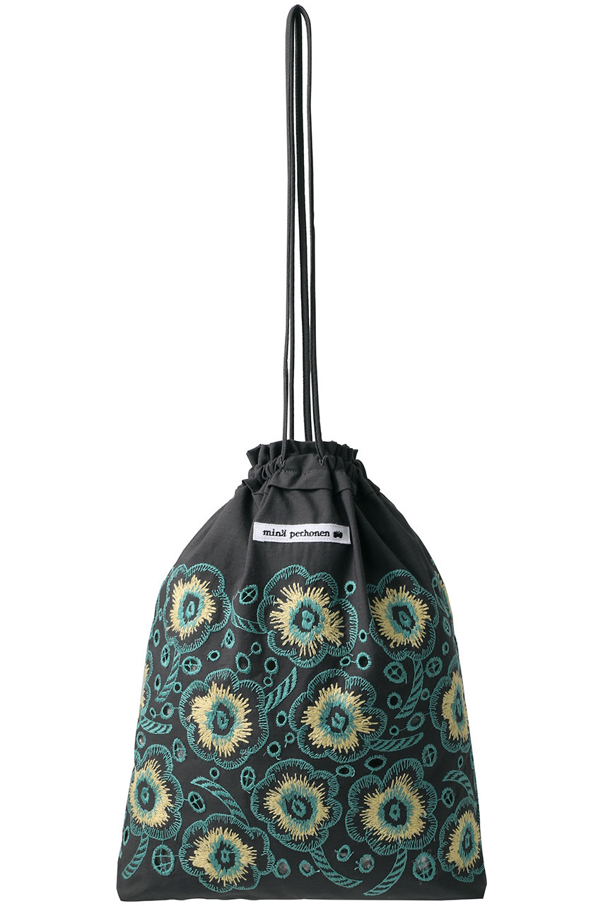 ミナ ペルホネン/mina perhonenの【KIDS】cherish ポーチ(チャコール/AES7322P)