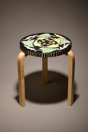 【抽選販売】皆川明さんが絵を描いたスツール 60『coexistence（共存）』