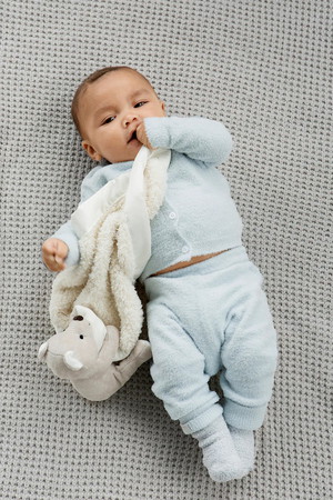 ベアフット ドリームズ/BAREFOOT DREAMSの【BABY】コージーシック ぬいぐるみ付きブランケット ピンク F