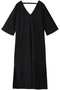 コージーテリー ダブルVネック カフタン ドレス ベアフット ドリームズ/BAREFOOT DREAMS ブラック