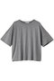 バンブージャージー ショートスリーブ ボートネック ティシャツ ベアフット ドリームズ/BAREFOOT DREAMS グレー