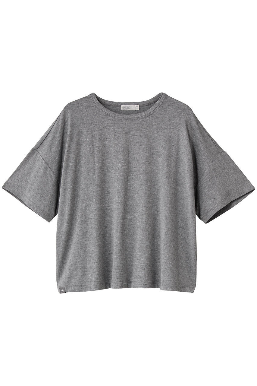 BAREFOOT DREAMS バンブージャージー ショートスリーブ ボートネック ティシャツ (グレー, S) ベアフット ドリームズ ELLE SHOP BAREFOOT DREAMS バンブージャージー ショートスリーブ ボートネック ティシャツ (グレー, S) ベアフット ドリームズ ELLE SHOP