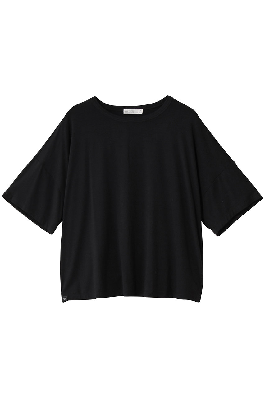 BAREFOOT DREAMS バンブージャージー ショートスリーブ ボートネック ティシャツ (ブラック, S) ベアフット ドリームズ ELLE SHOP BAREFOOT DREAMS バンブージャージー ショートスリーブ ボートネック ティシャツ (ブラック, S) ベアフット ドリームズ ELLE SHOP