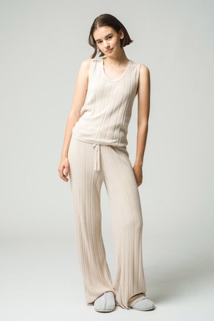 ベアフット ドリームズ/BAREFOOT DREAMSのコージーシックウルトラライト ケーブル ニット タンクトップ(110300/110301)