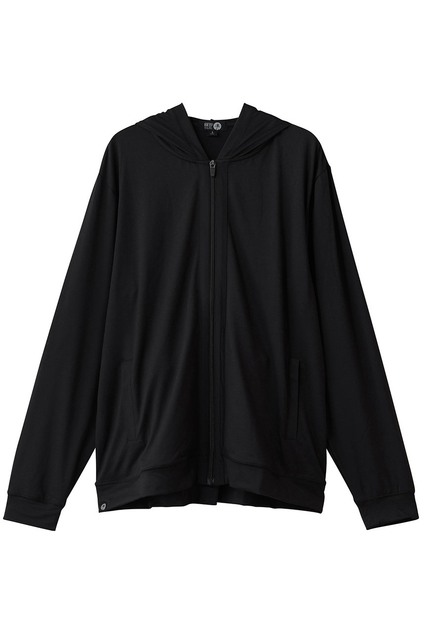 BAREFOOT DREAMS 【MEN】バターシック ジップアップ フーディー (ブラック, M) ベアフット ドリームズ ELLE SHOP