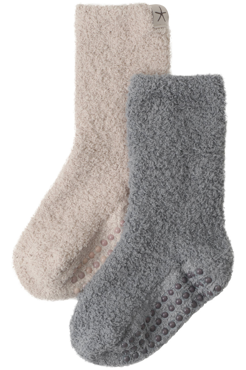 ベアフット ドリームズ/BAREFOOT DREAMSの【KIDS】コージーシック トドラー グリップ付きソックス 2足セット(ダークブルー/9941000034)