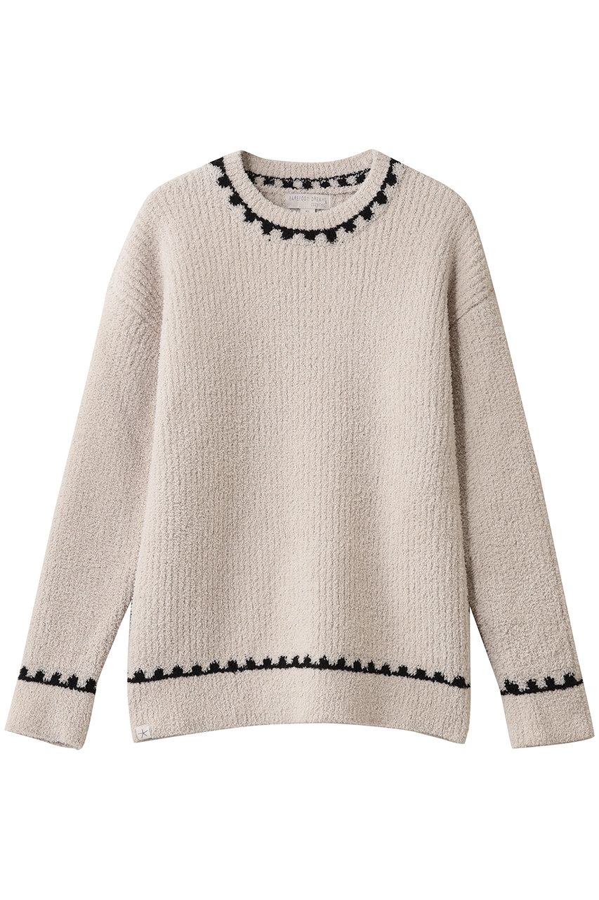 コージーシック リブプルオーバー ブランケットステッチ