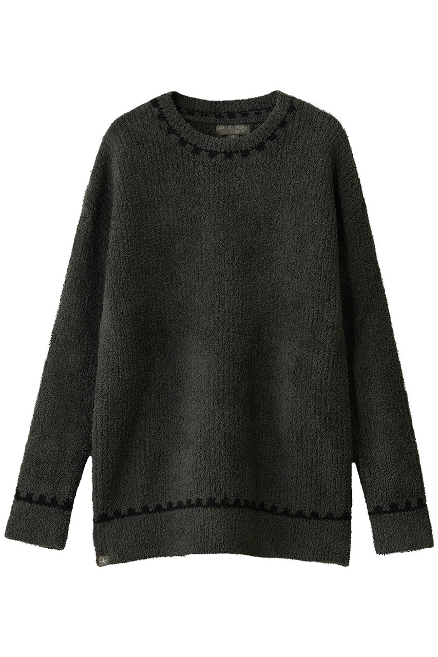 ベアフット ドリームズ/BAREFOOT DREAMSのコージーシック リブプルオーバー ブランケットステッチ(ダークグリーン/4210800011)