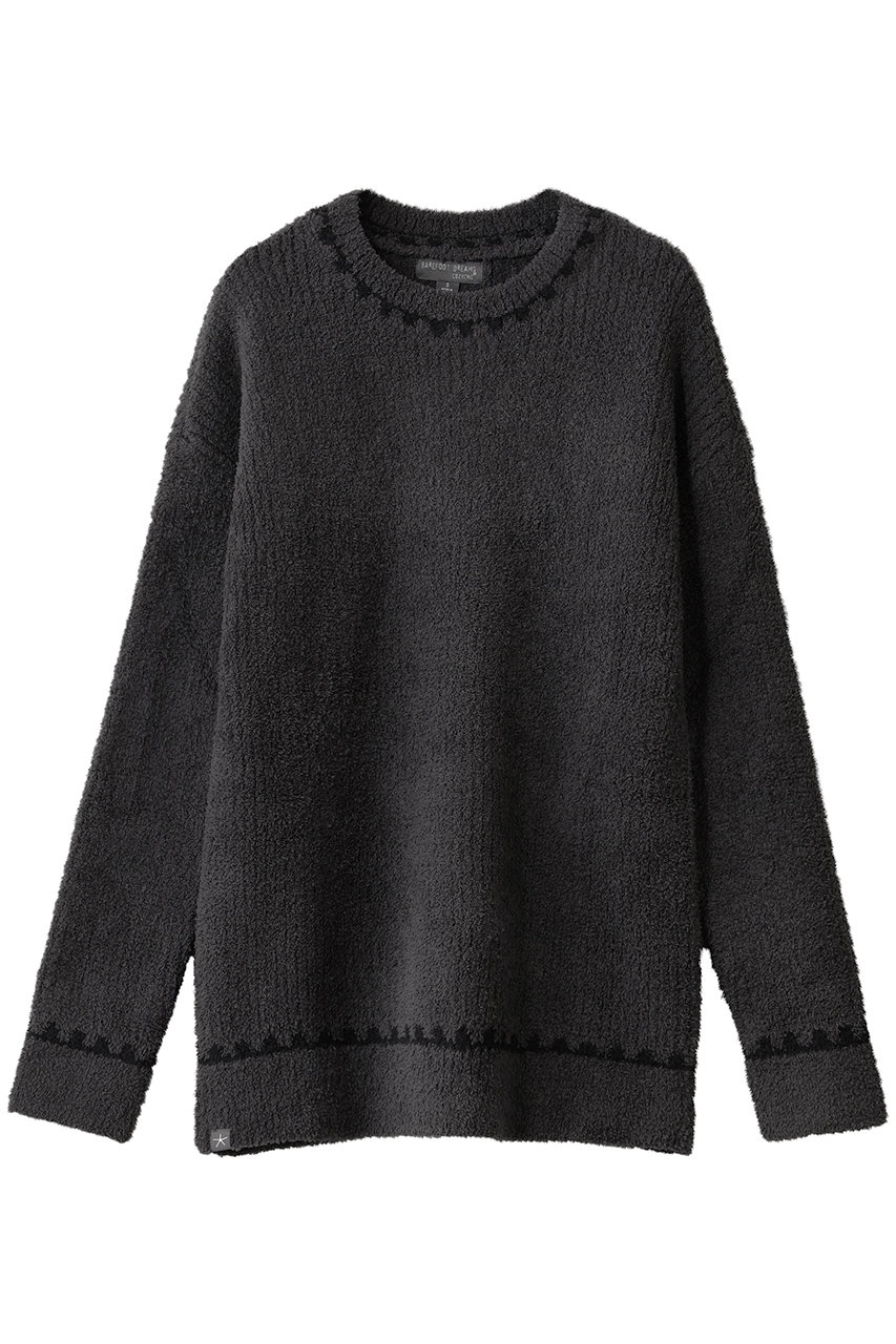 ベアフット ドリームズ/BAREFOOT DREAMSのコージーシック リブプルオーバー ブランケットステッチ(チャコールグレー/4210800011)