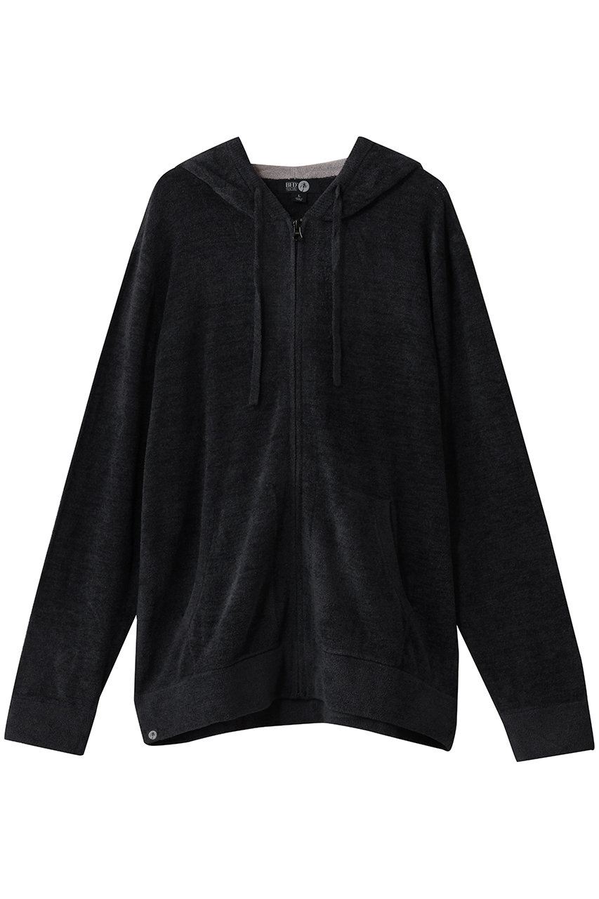 BAREFOOT DREAMS 【MEN】コージーシックウルトラライト ジップアップフーディー (ブラック, M) ベアフット ドリームズ ELLE SHOP