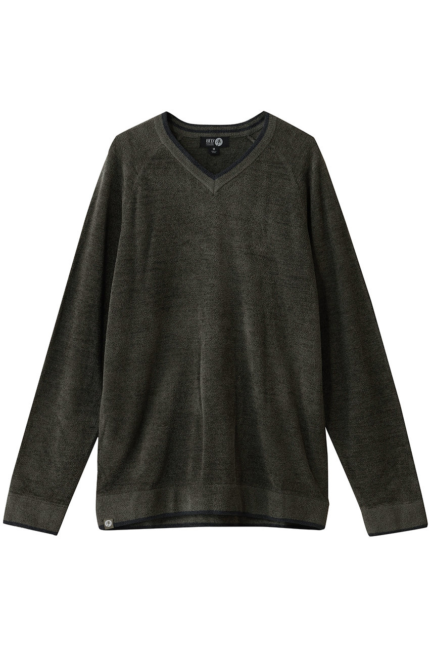 ベアフット ドリームズ/BAREFOOT DREAMSの【MEN】コージーシックウルトラライト Vネック プルオーバー(ダークグリーン/4220400010)