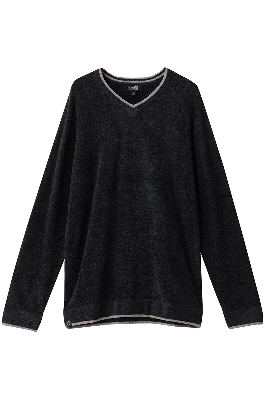 ベアフット ドリームズ/BAREFOOT DREAMSの【MEN】コージーシックウルトラライト Vネック プルオーバー(ブラック/4220400010)