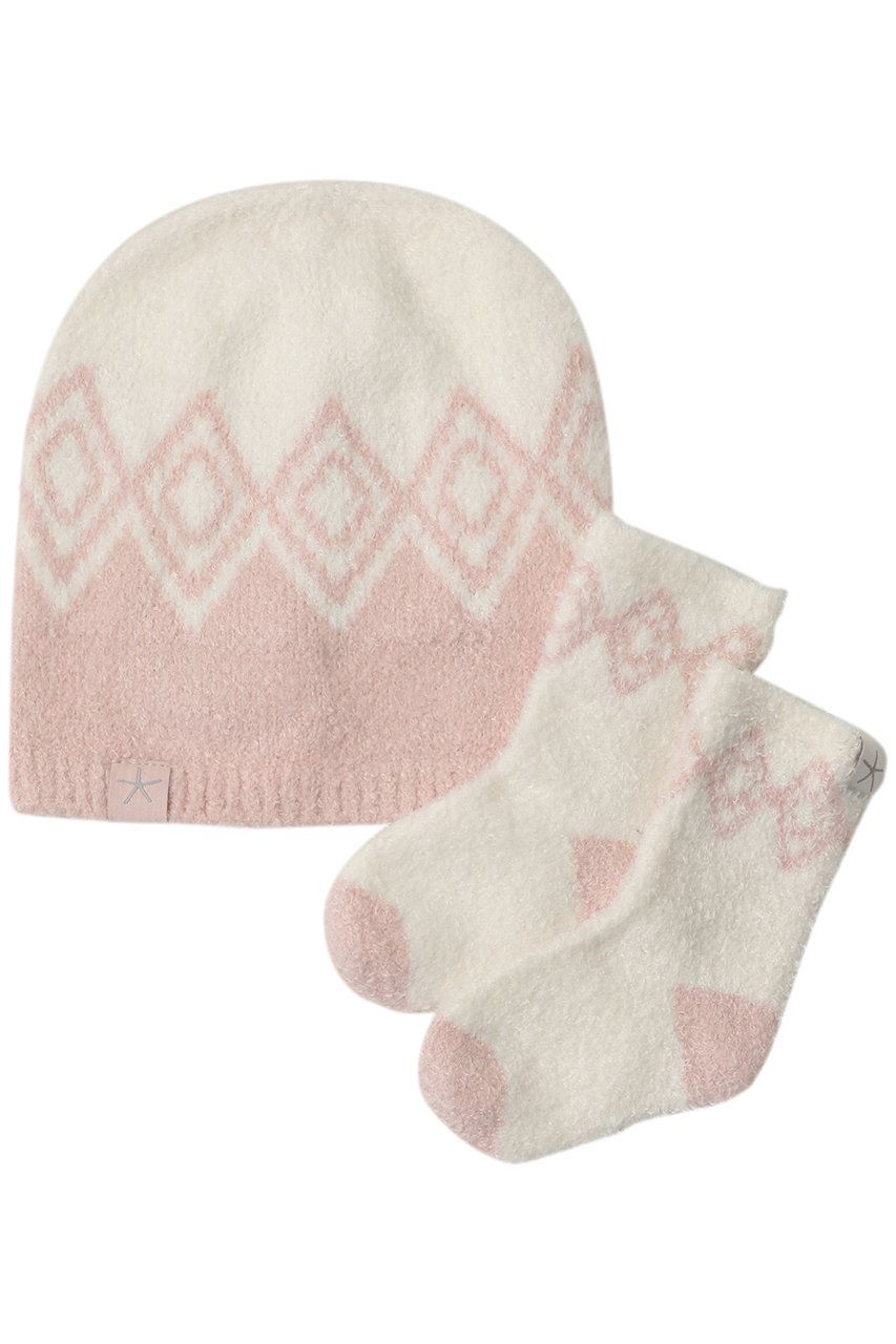 ベアフット ドリームズ/BAREFOOT DREAMSの【BABY】コージーシックライト フェアアイル ビーニー＆ソックス セット(ピンク/4241000007)