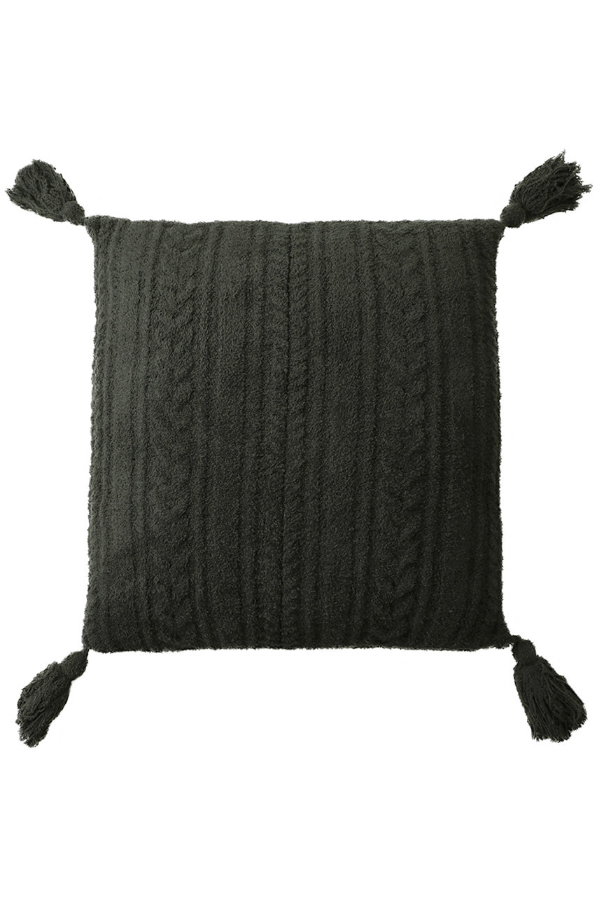 ベアフット ドリームズ/BAREFOOT DREAMSの【UNISEX】コージーシック ケーブル タッセル付き ピロー(ダークグリーン/4255400018)