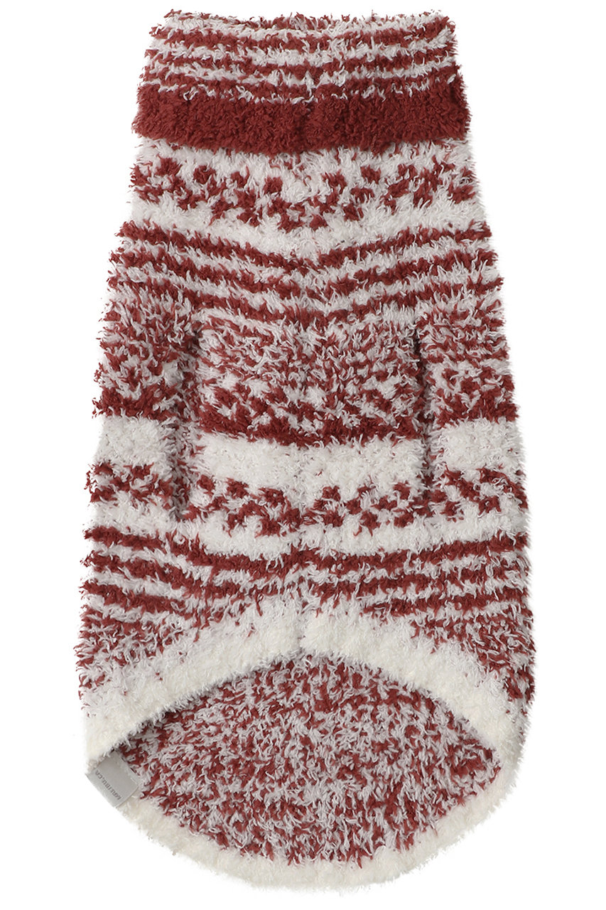 ベアフット ドリームズ/BAREFOOT DREAMSの【ペットグッズ】コージーシック チェッカード ストライプ ペット セーター(レッド/4255800002)