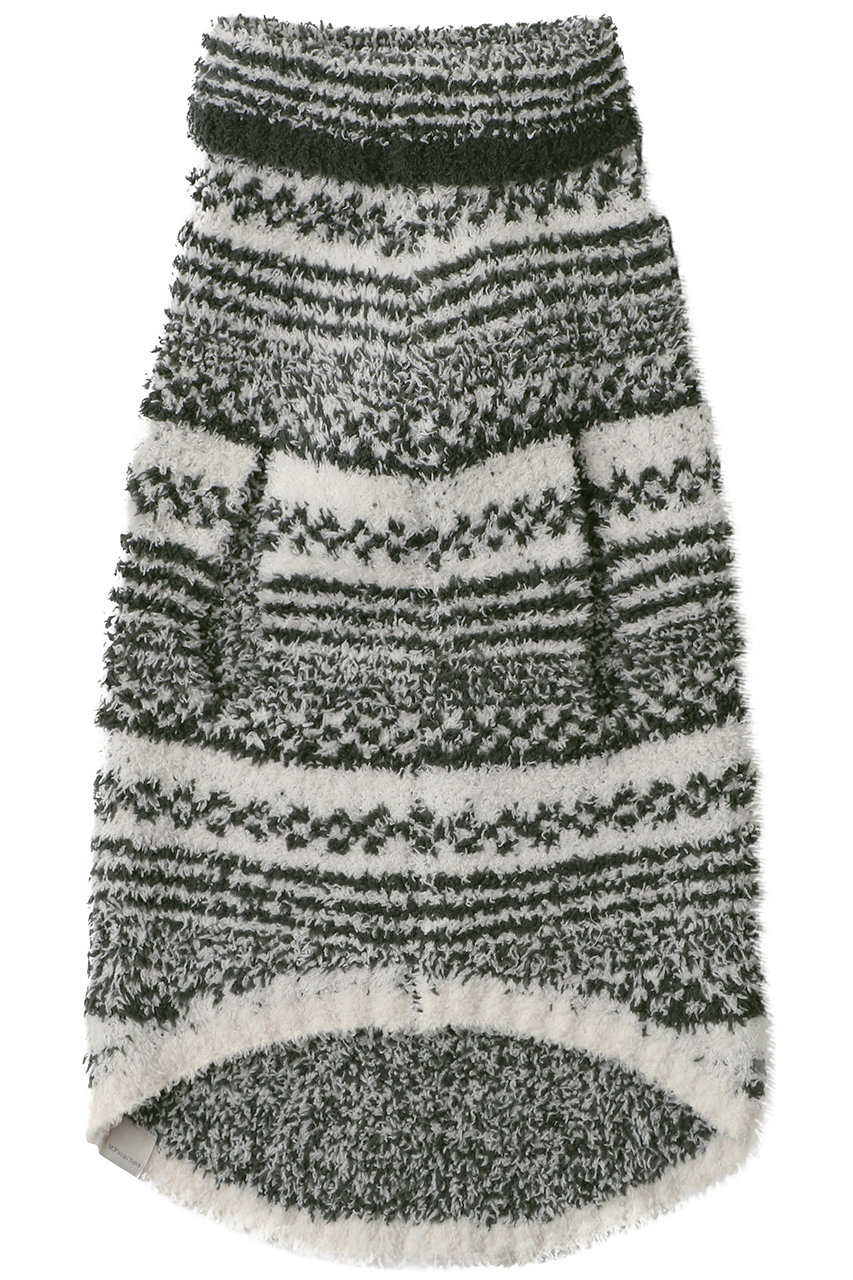 ベアフット ドリームズ/BAREFOOT DREAMSの【ペットグッズ】コージーシック チェッカード ストライプ ペット セーター(グリーン/4255800002)