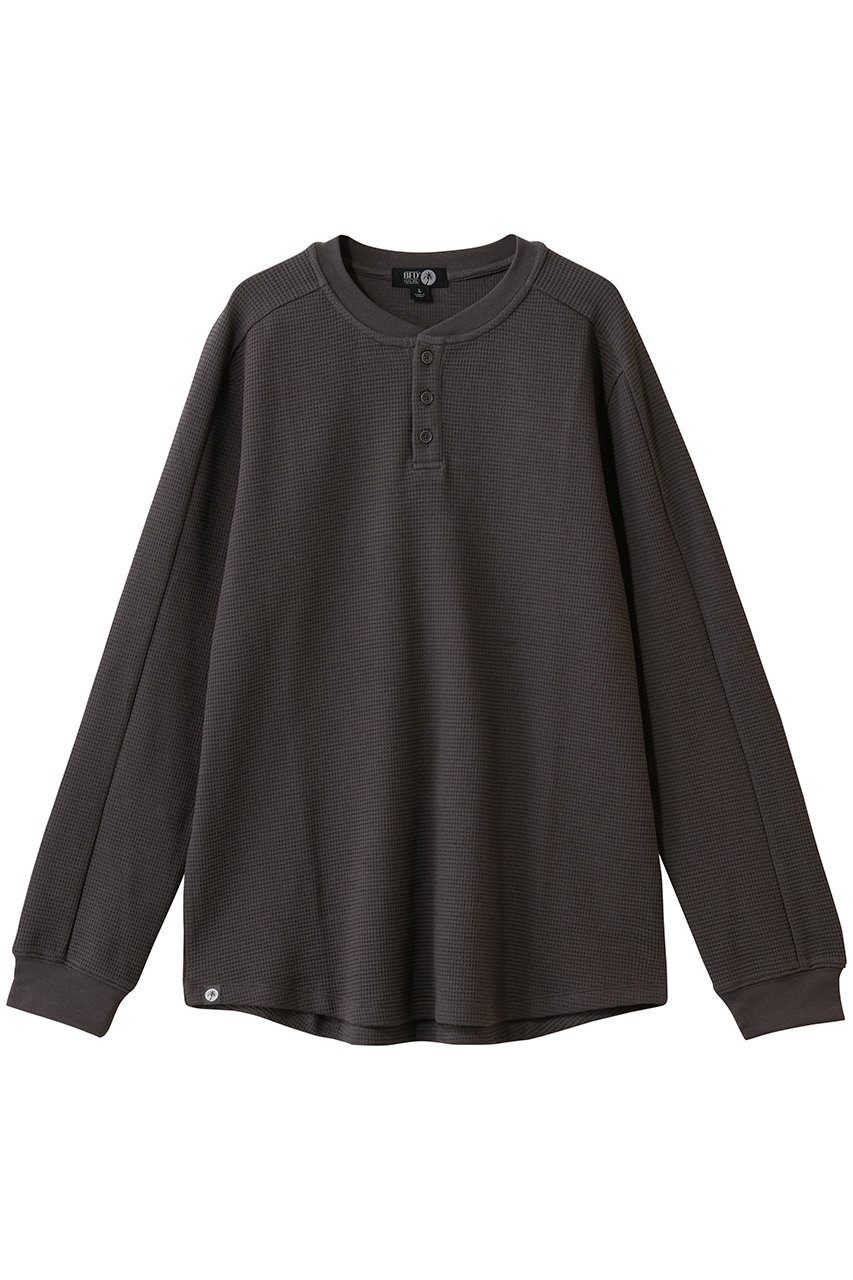 ベアフット ドリームズ/BAREFOOT DREAMSの【MEN】ワッフル サーマル ヘンリー プルオーバー(チャコールグレー/4220900009)