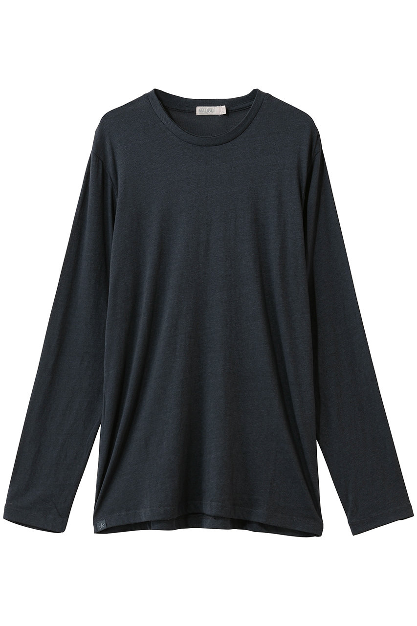 ベアフット ドリームズ/BAREFOOT DREAMSの【MEN】【MALIBU COLLECTION】スラブ バーンアウト カットネック ロングスリーブT(インディゴ/4220900004)