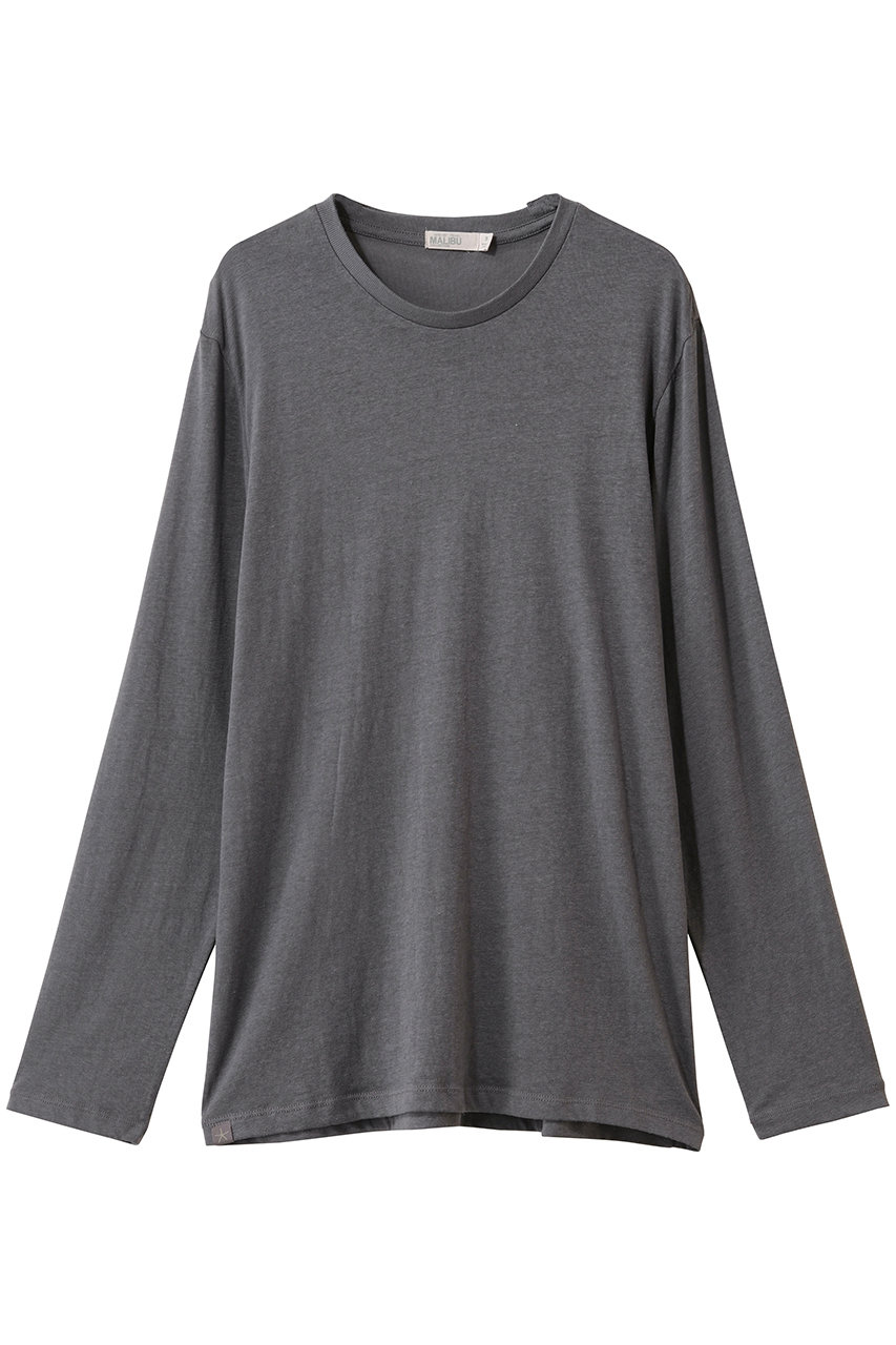 ベアフット ドリームズ/BAREFOOT DREAMSの【MEN】【MALIBU COLLECTION】スラブ バーンアウト カットネック ロングスリーブT(チャコールグレー/4220900004)
