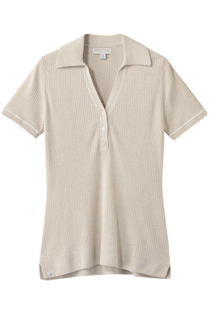 ベアフット ドリームズ/BAREFOOT DREAMSのコージーシックウルトラライト ストライプ リブヘンリーネックプルオーバー(アイボリー/4310900104)