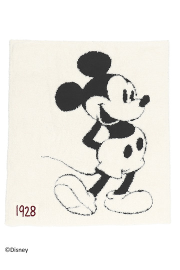 BAREFOOT DREAMS ベアフットドリームズ D105 Classic Mickey Mouse Baby Blanket cream