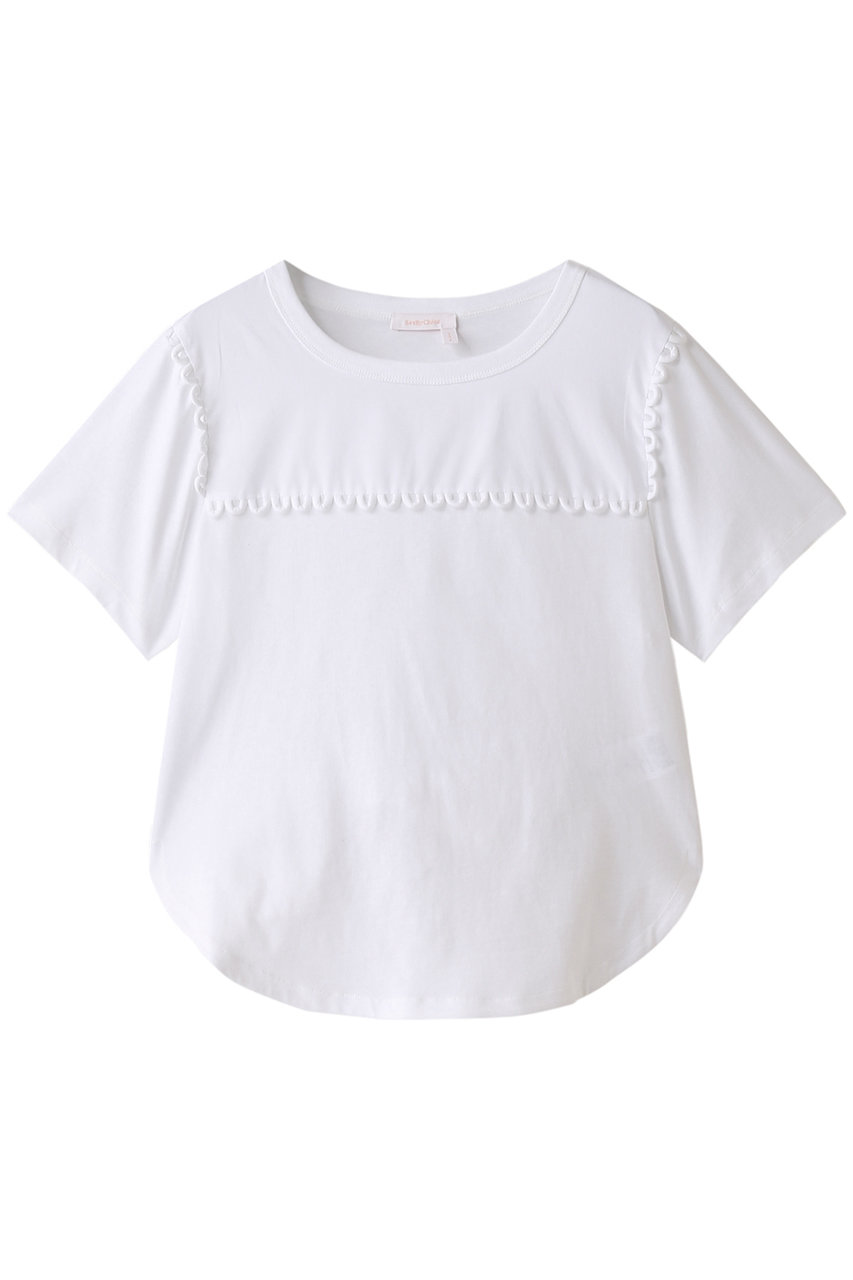 See By Chloe シー バイ クロエ コットンヨークエンベリッシュTシャツ ホワイトパウダー
