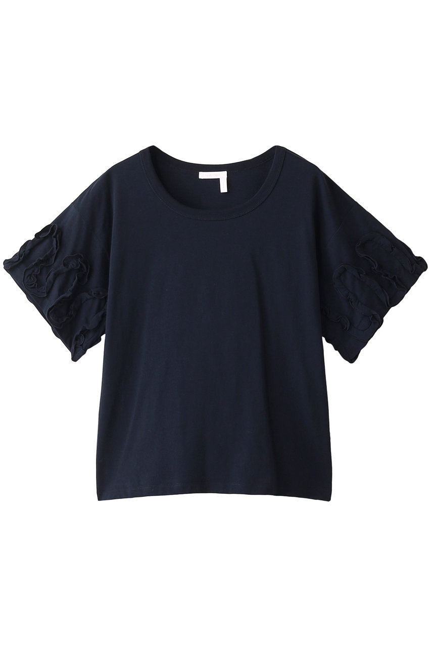 SALE 【50%OFF】 See By Chloe シー バイ クロエ コットンエンベリッシュスリーブTシャツ インクネイビー