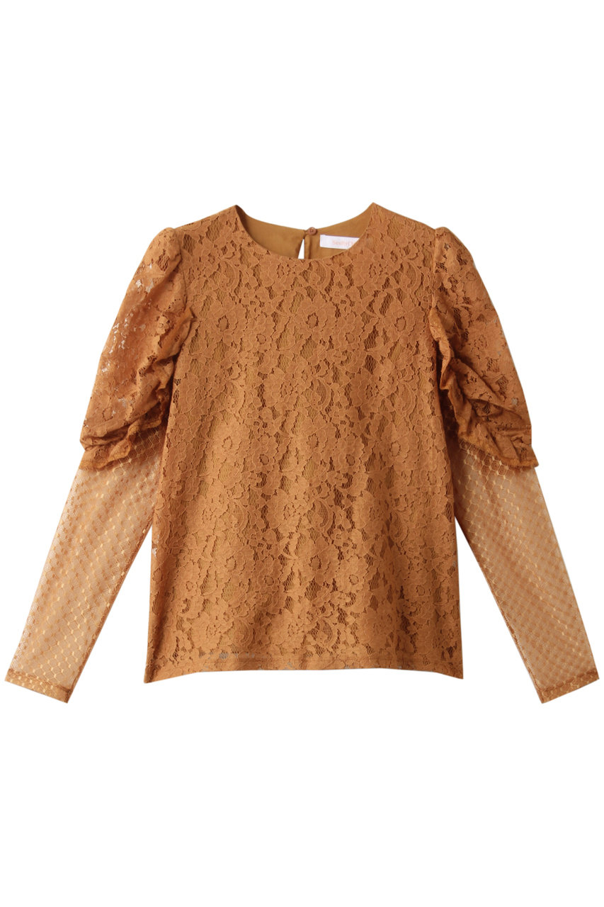 SALE 【60%OFF】 See By Chloe シー バイ クロエ レースメッシュブラウス スムーズブラウン