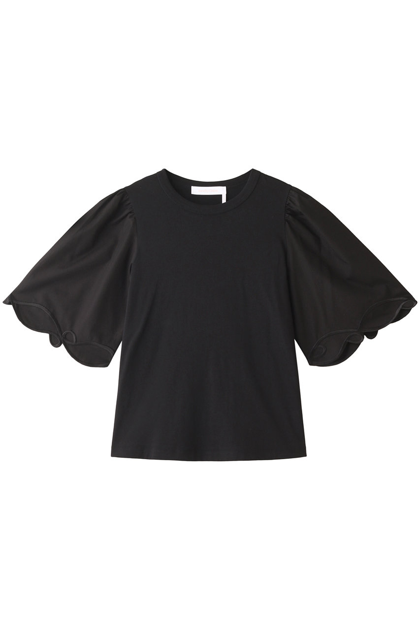 SALE 【40%OFF】 See By Chloe シー バイ クロエ エンベリッシュカフTシャツ ブラック