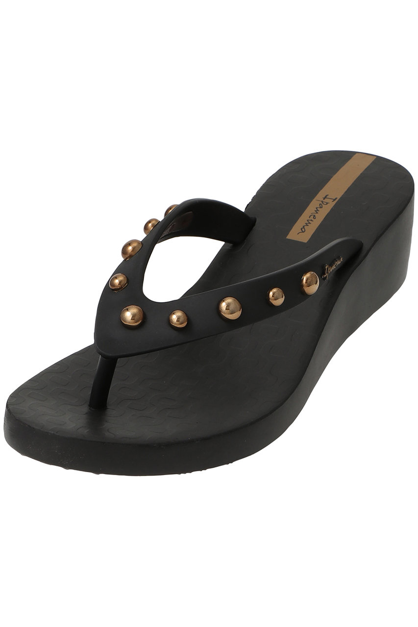 Ipanema PLAT GLAM ビーチサンダル (ブラック/ブロンズ, 33/34(22)) イパネマ ELLE SHOP Ipanema PLAT GLAM ビーチサンダル (ブラック/ブロンズ, 33/34(22)) イパネマ ELLE SHOP