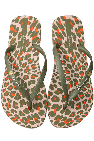 SALE 【30%OFF】 Ipanema イパネマ ANIMAL PRINT ビーチサンダル ベージュ/グリーン