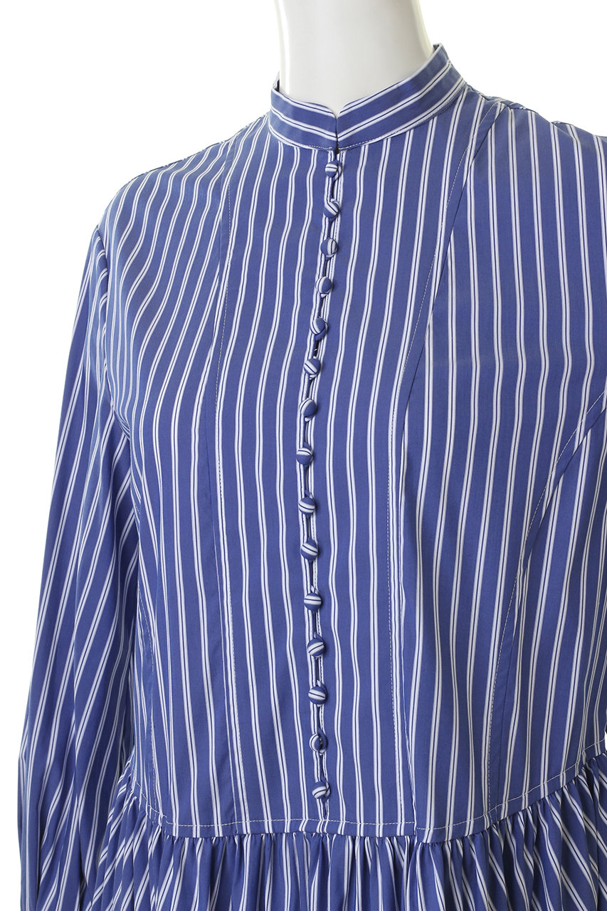 Rekisami レキサミ バンドカラーティアードストライプワンピース ストライプ の通販 Elleshop エル ショップ